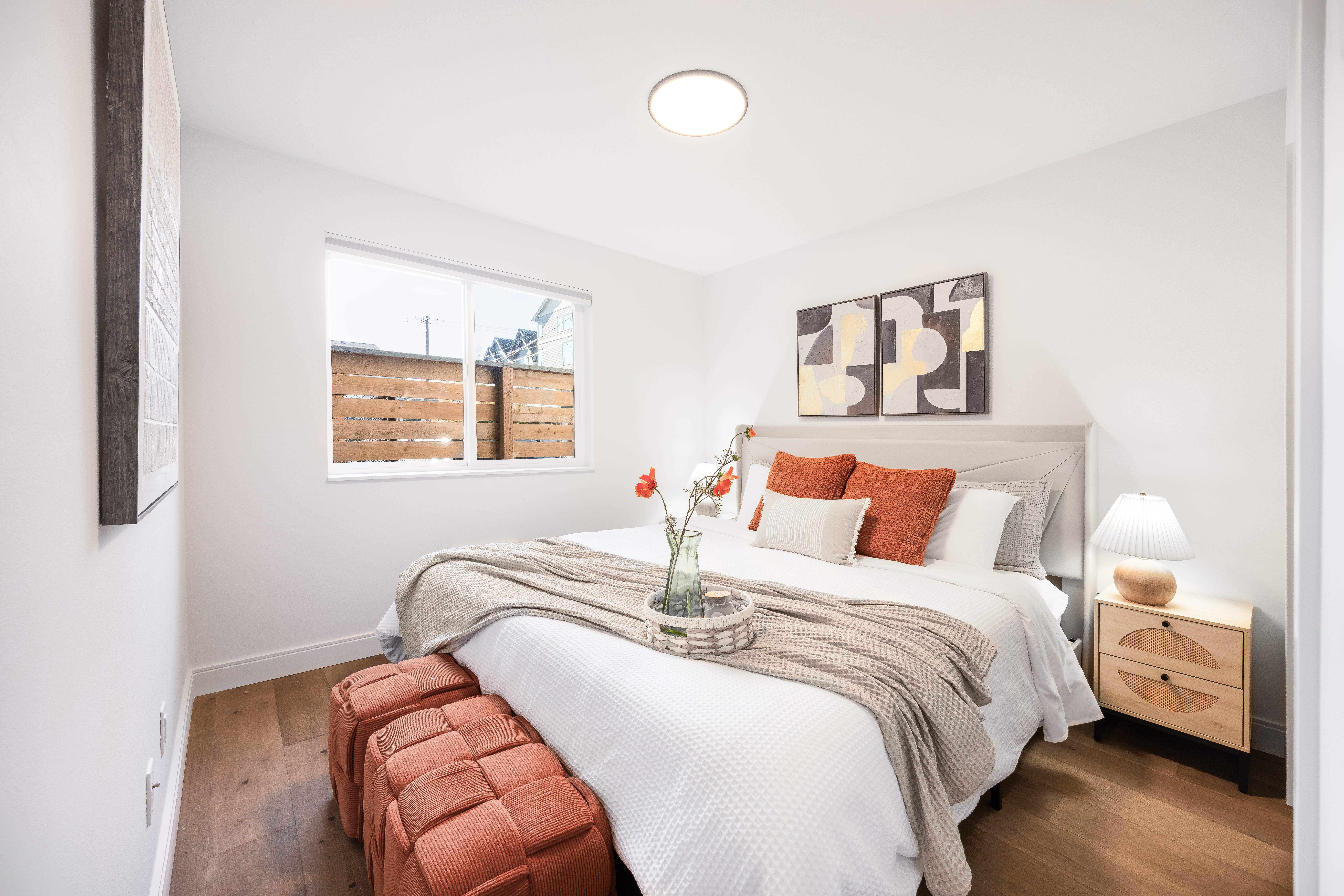 King bedroom with hotel-quality linens and en-suite bathroom